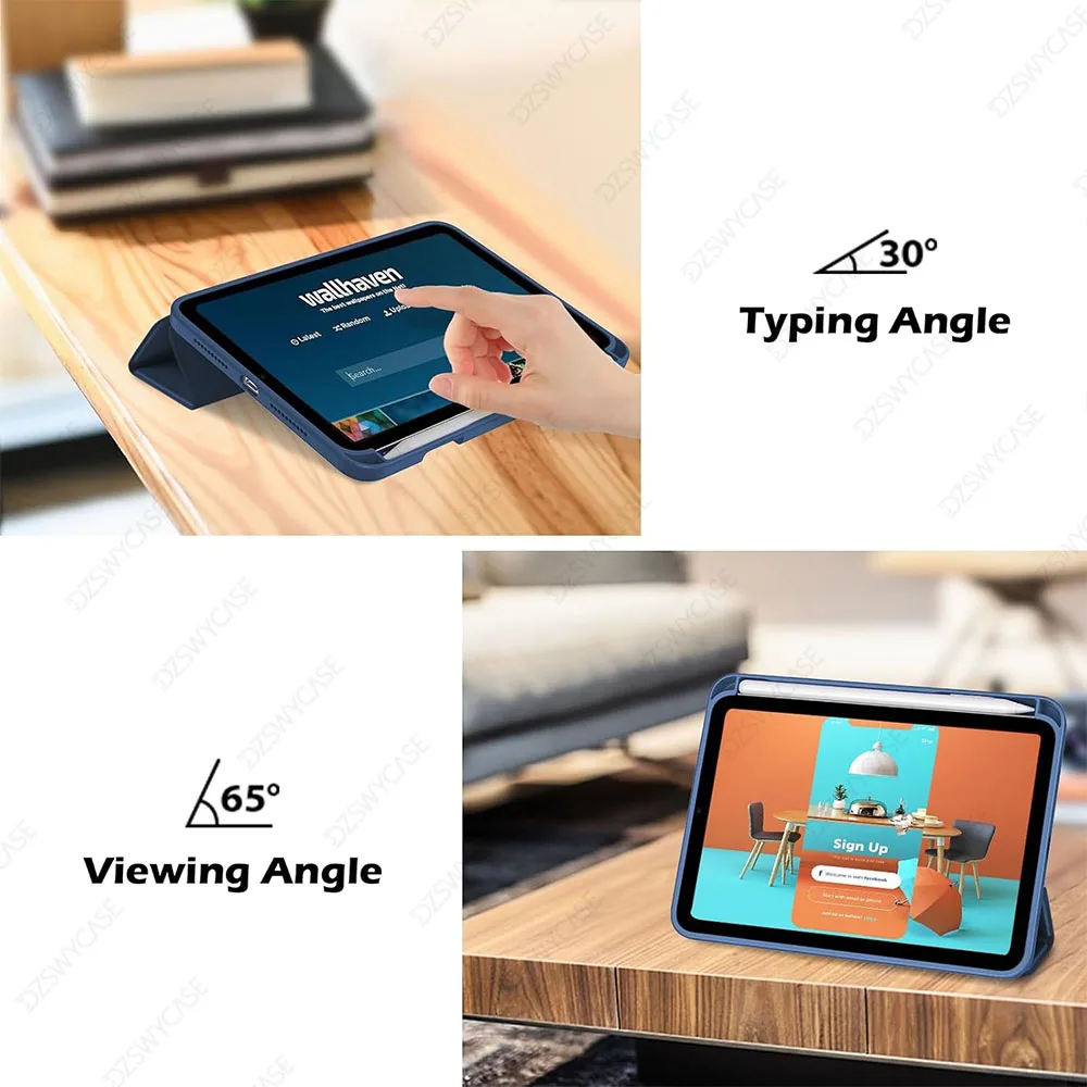 Sleek Protective Case with Pencil Holder and Auto Sleep/Wake Feature