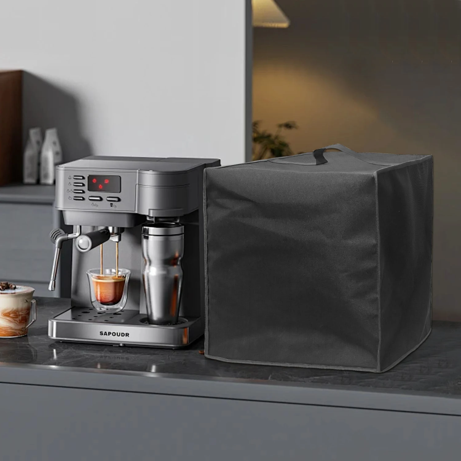 Coffee Maker Cover Dustproof Waterproof Coffee Machine Dust Cover for Brebille Barista Espresso Machine BES870XL BES880BSS