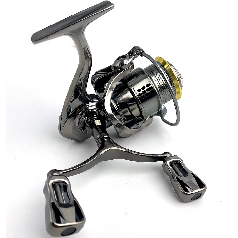 

GHOTDA Lure Spinning Fishing Reel All Metal No Gap Waterproof GEF2000 GEF3000 Super Stable Saltwater Fishing Tackle Very Smooth