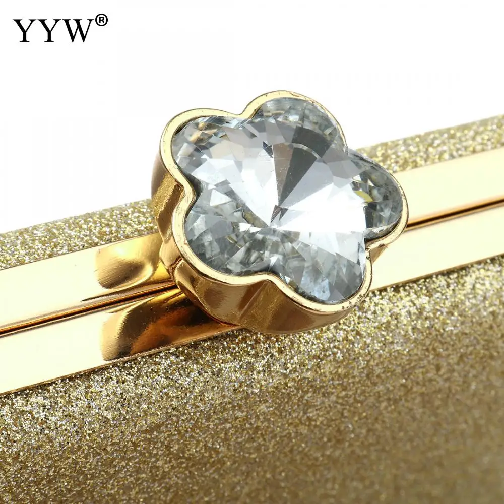 Women Rhinestone Clutch Purses Envelope Evening Bags with Metal Chain Glitter Female Handbag for Wedding Cocktail Prom Party