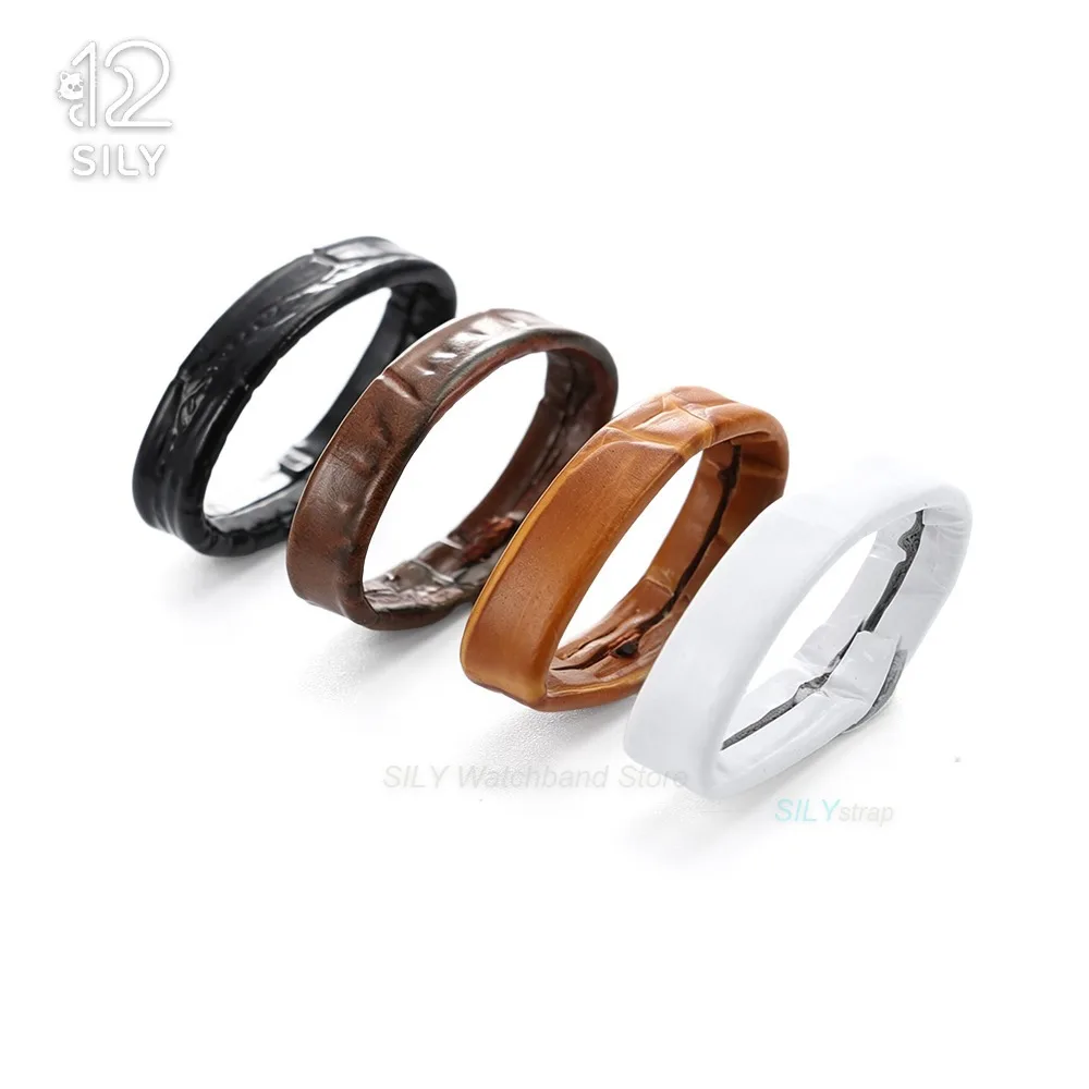 Premium Leather Watchband Keeper Rings - Strap Loop Retainers in Black and Brown (Multiple Sizes Available)