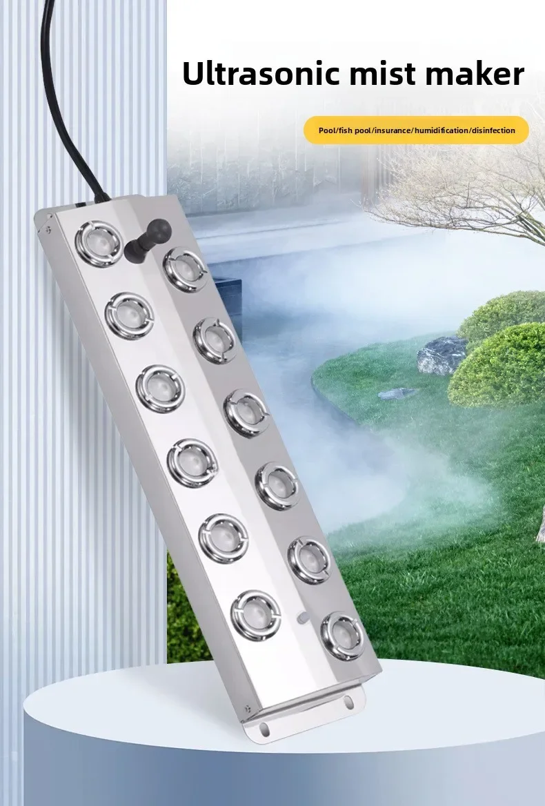 Description Picture 2 of itemSprayer Ultrasonic Mist Maker Generator Greenhouse Fogger Ultrasonic Atomizer Diffuser Industrial Humidifier Fog