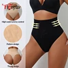 Flarixa High Waisted Thong Shapewear for Women Stomach Tummy Shaper Panties Belly Slimming Underwear Briefs Breathable T-back 1