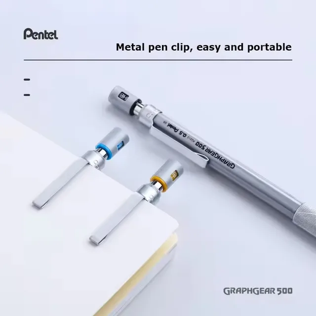 Pentel Matita meccanica GraphGear 500 Matite automatiche in piombo non infrangibile Penna da disegno professionale per fumetti artistici Forniture utili per la scuola 6