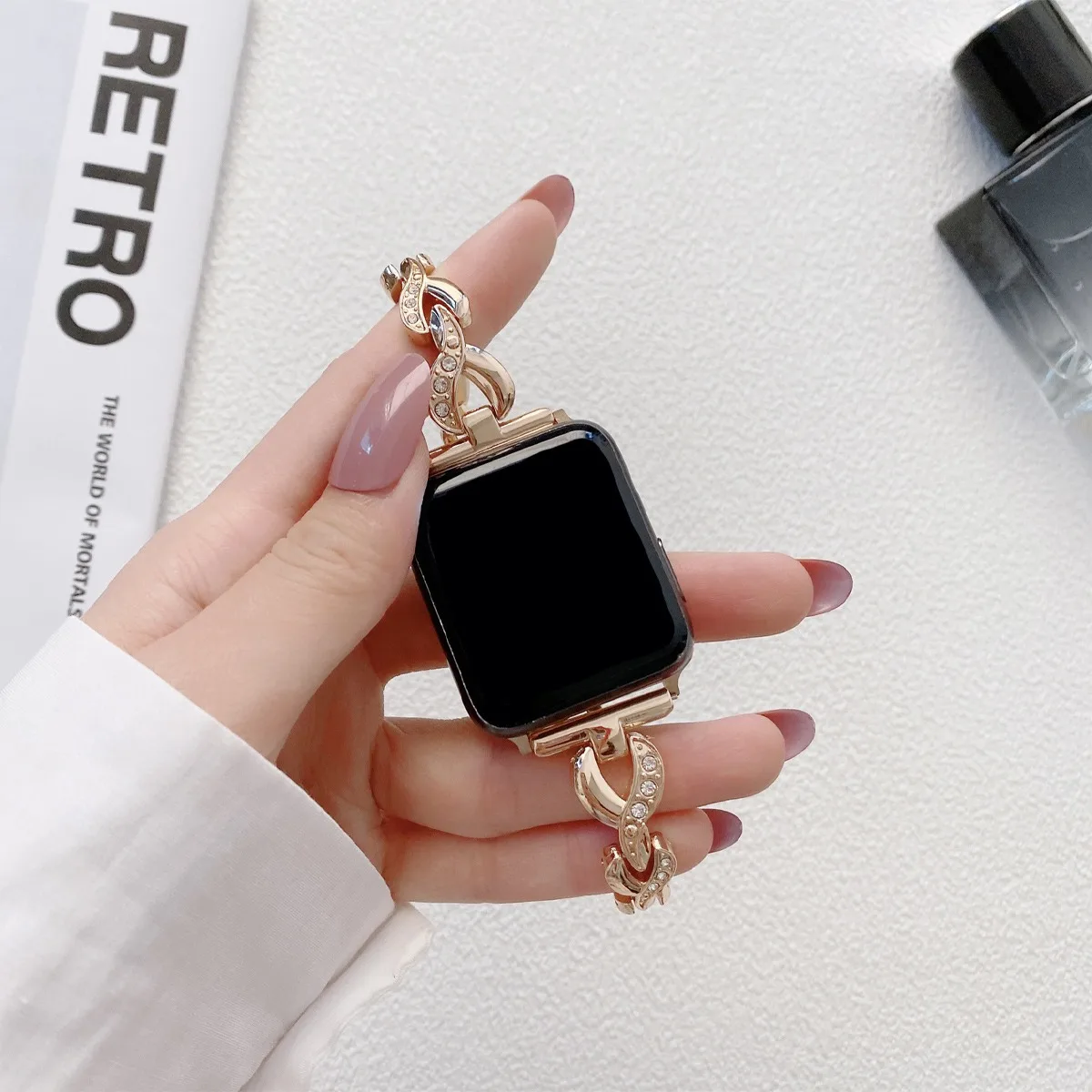 Bracelet de montre en acier inoxydable pour iWatch Ultra 2 Series 10/9/8/7/6/5 Bracelet de montre tendance 42/44/45/46/49 mm 38/40/41 mm_voghion.com