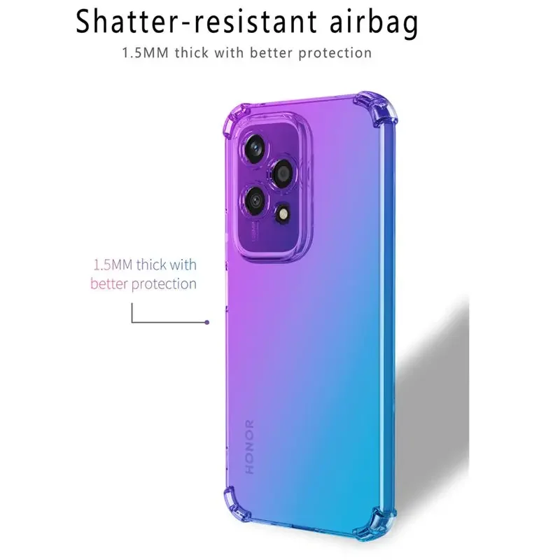 Shockproof Gradient TPU Transparent Protective Case