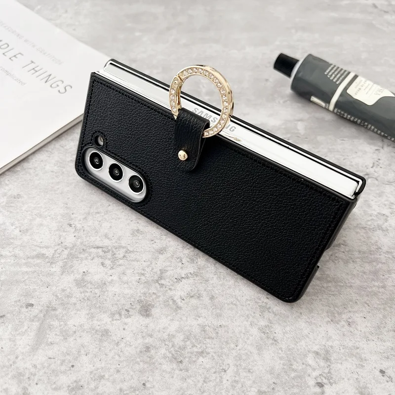 Case with Jewelled Ring For Samsung Galaxy Z Fold6 Z Fold 5  Z Fold 4 3 2 Case Shockproof Shell For Fold 2 Back Cover z축소 6 케이스_voghion.com