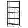 5 Tiers Tools Storage Foldable Partition Lightweight Convenient Kitchen Cabinet Storage Rack Mobile Storage Shelves for Garage 3