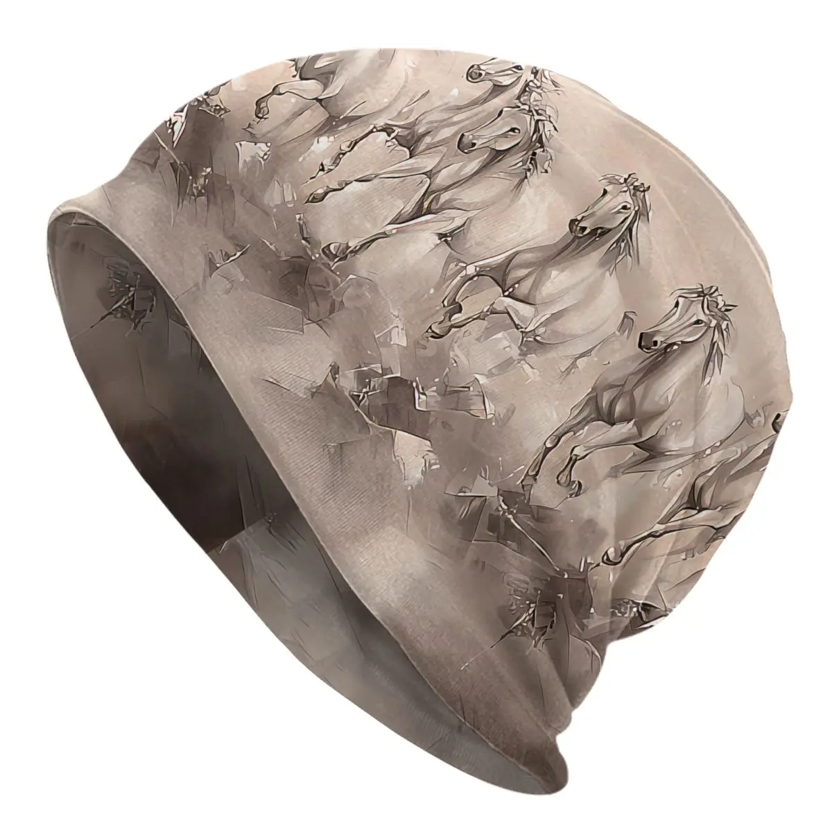 Spirit Galloping Horses Bonnet Homme Outdoor Thin Skullies Berretti Cavalli Caps For Men Women Novità Cappelli