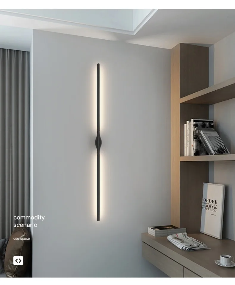 wall lamps for living room Minimalist led strip wall lamp bedroom bedside lamp modern minimalist Nordic light luxury wall lamp living room wall lamp led wall lamp