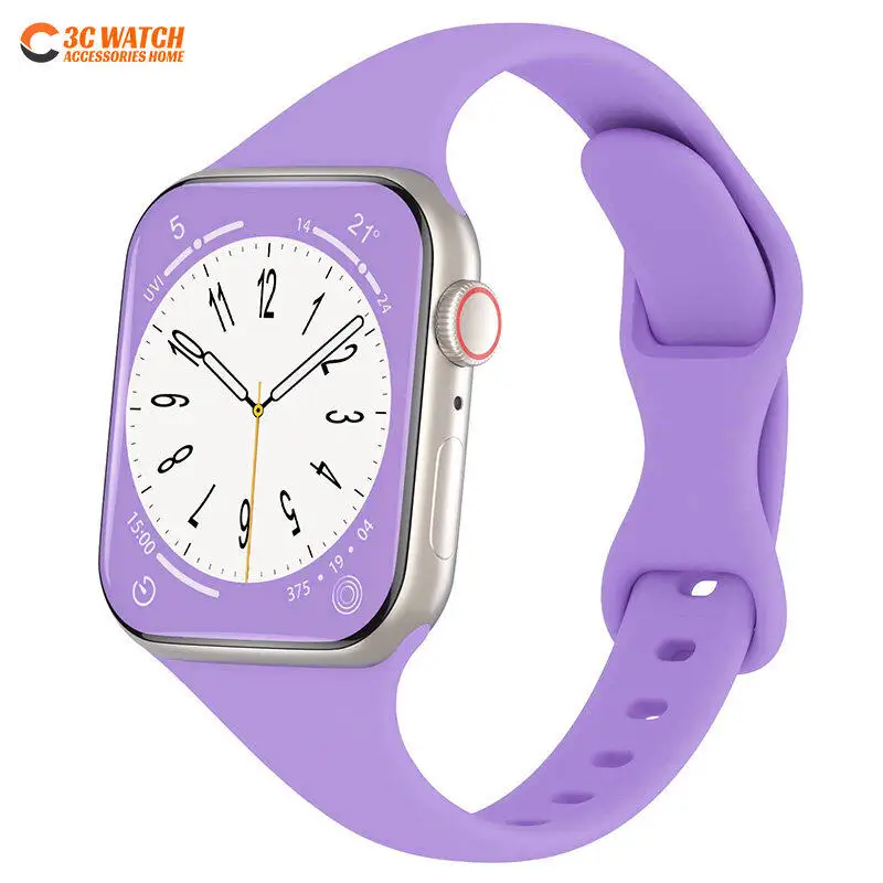 Thin Silicone Solid Color Strap Bracelet