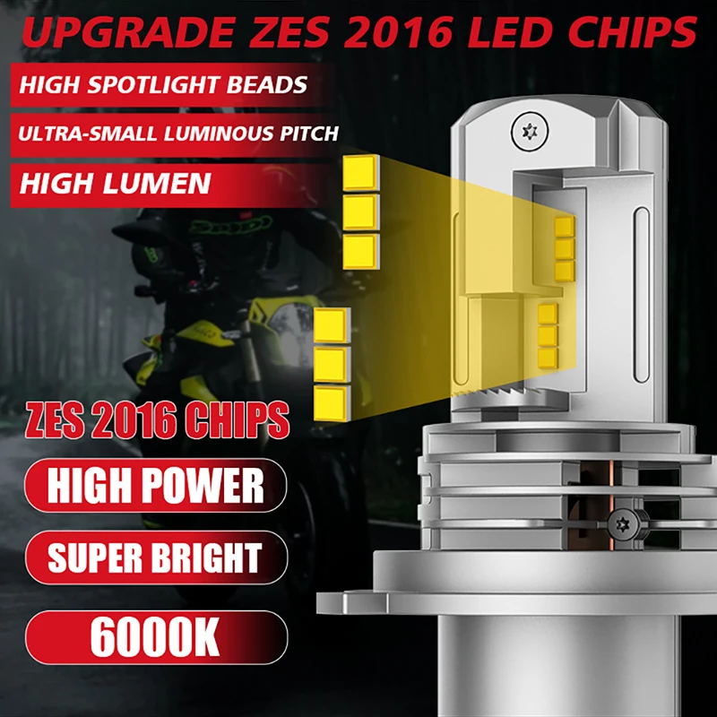 터보 H4 LED 듀얼 빔 5500W CANBUS CSP 1:1 미니 다이오드 자동차 헤드라이트 전구 6000K 모터 램프 자동차 키트 12V 24V 플러그 앤 플레이