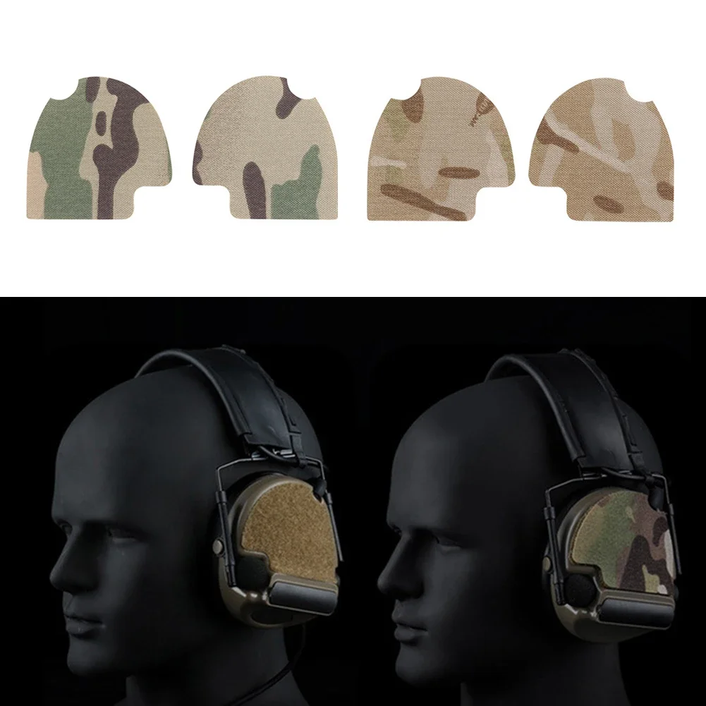 Tactical Headset Sticker Camouflage/Cable Storage 2-in-1 Magic Patch for ComTac(ⅡⅢⅤⅥ) Hunting Shooting Noise Canceling Headphone
