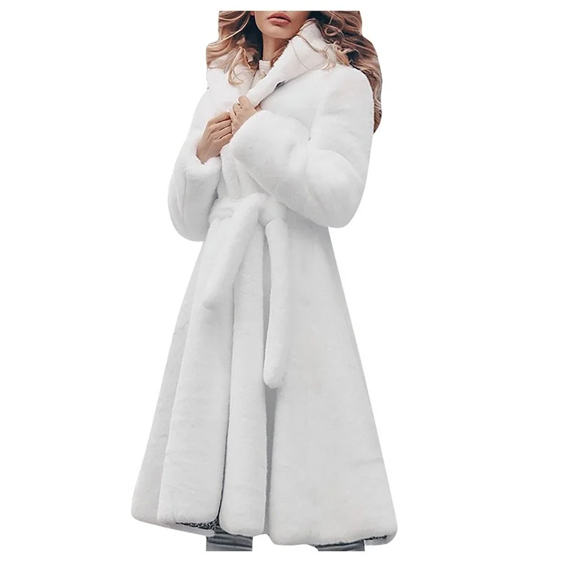 

Black Thick Hooded Faux Fur Coat Winter Women Fashion Oversize New Warm Long Faux Fox Fur Coats Coats Elegant Jackets Luxurious