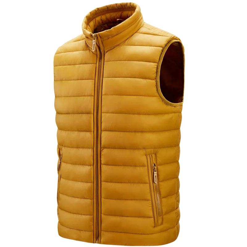 Men's Waistcoat Ultra Light Down Vest Oversize Men Lightweight Waterproof Sleeveless Duck Down Male Slim Gilet
