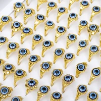 100pcs/Lot Factory Wholesale Hot Mix Colors Devil Eye Finger Ring Party Hot Gothic Oval Blue Red Green Eye Ball Jewelry 1