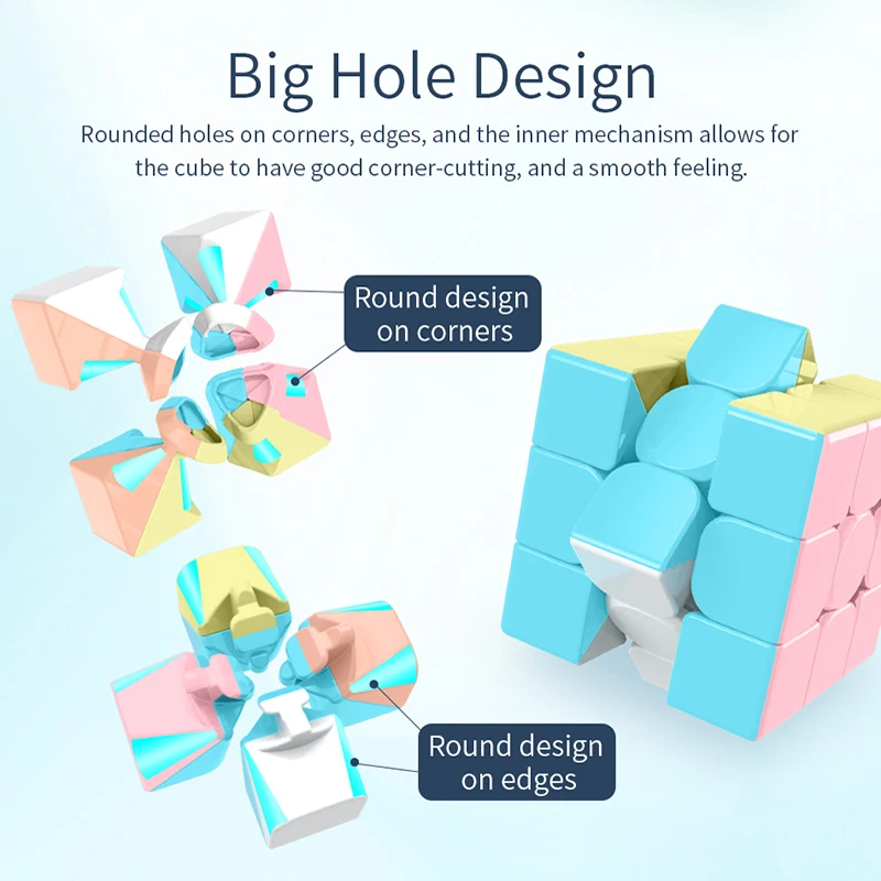 MoYu Marcaron Magic Cube Set Meilong 2x2 3x3 4x4 Pyramid Professional Speed Cube Set Magic Ruler Children\'s Toys Cubo Magico