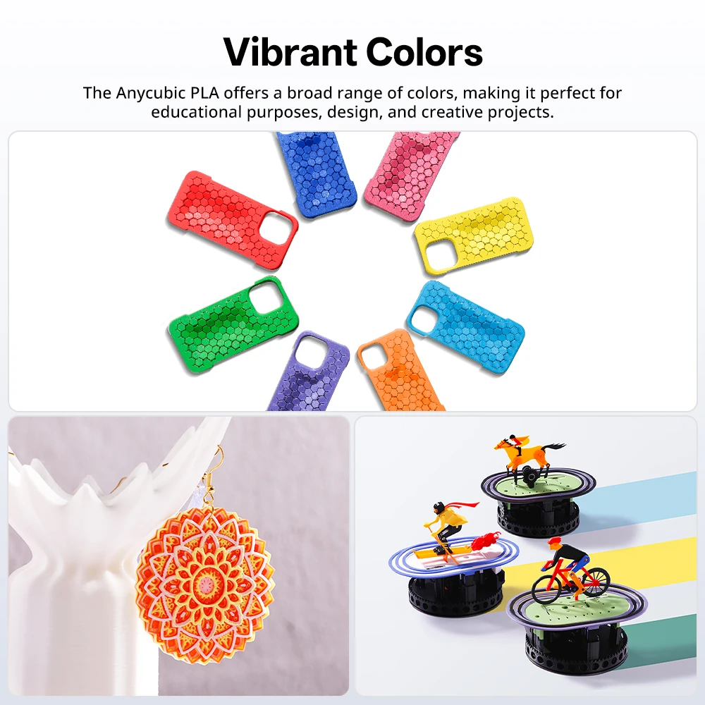 2KG ANYCUBIC PLA Filament 1.75mm 1KG/Roll for 3D Printers Kobra Series Neat Spool No Bubble Tangle Print Smoothly ECO-friendly — view 4