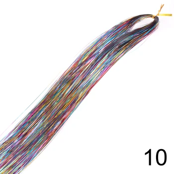 Hair Tinsel Rainbow Tinsel Hair Extensions 19 colors 200Strands Headwear Sparkle Glitter Hair for Women for Cosplay Party Braids 24