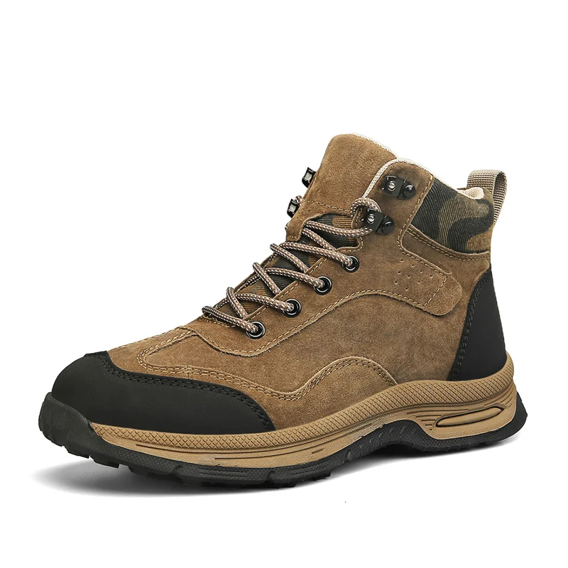 

Luxury Brand Hiking Shoes for Men Autumn Winter Leather Hunting Trekking Climbing Shoes Mens Outdoor Cross-country Sneakers