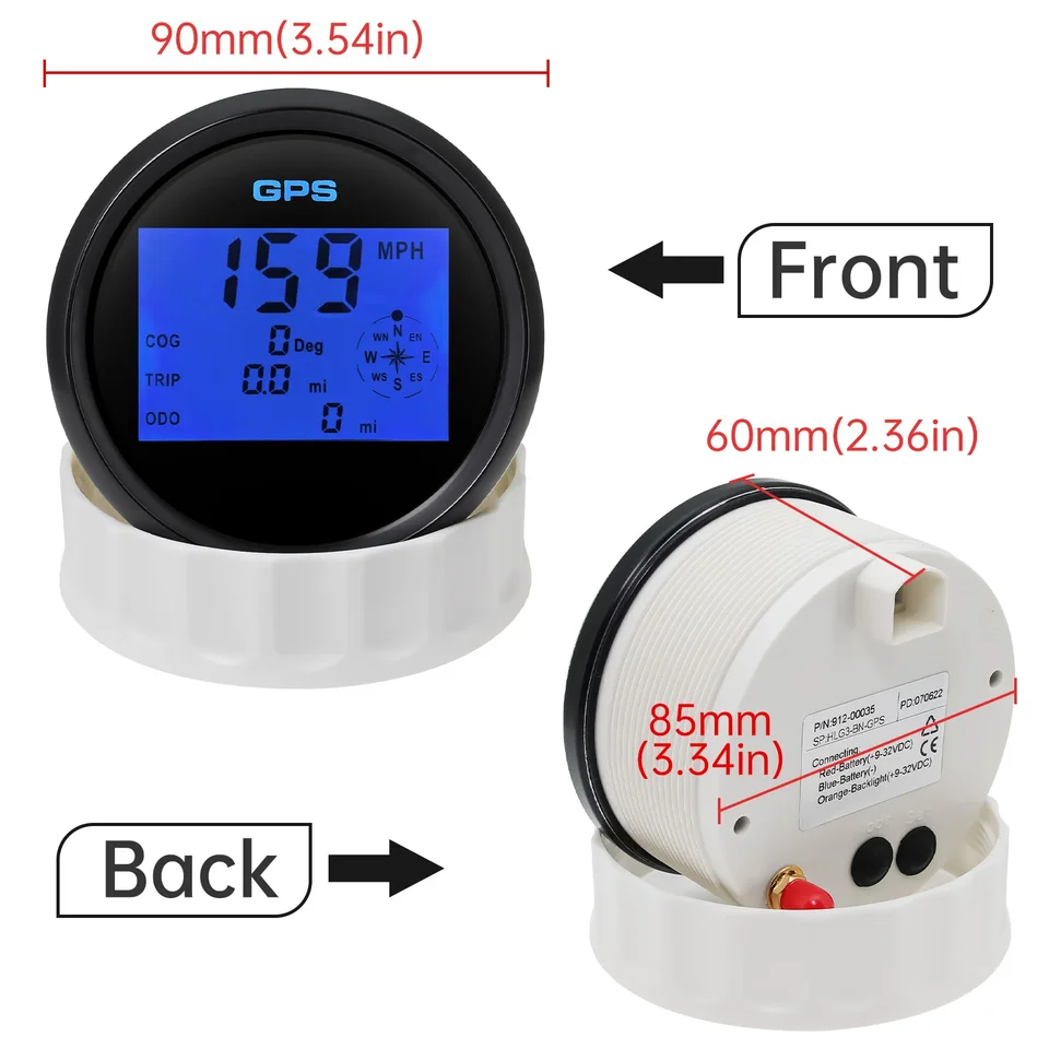 Contatore Ore Digitale ELING 52mm - Retroilluminazione 8 Colori, 12V/24V, Per Auto E ATV - Foto 5