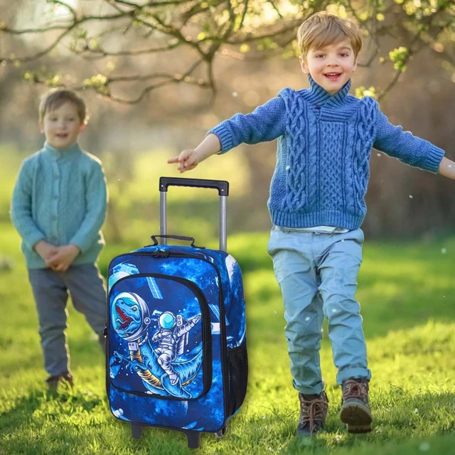 AGSDON Kids Suitcase for Boys, Cute Dinosaur Rolling Luggage Wheels for  Children Toddler