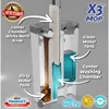 X3 Mop, Separates Dirty and Clean Water, 3-Chamber Design, Flat Mop and Bucket Set, Hands Free Home Floor 3