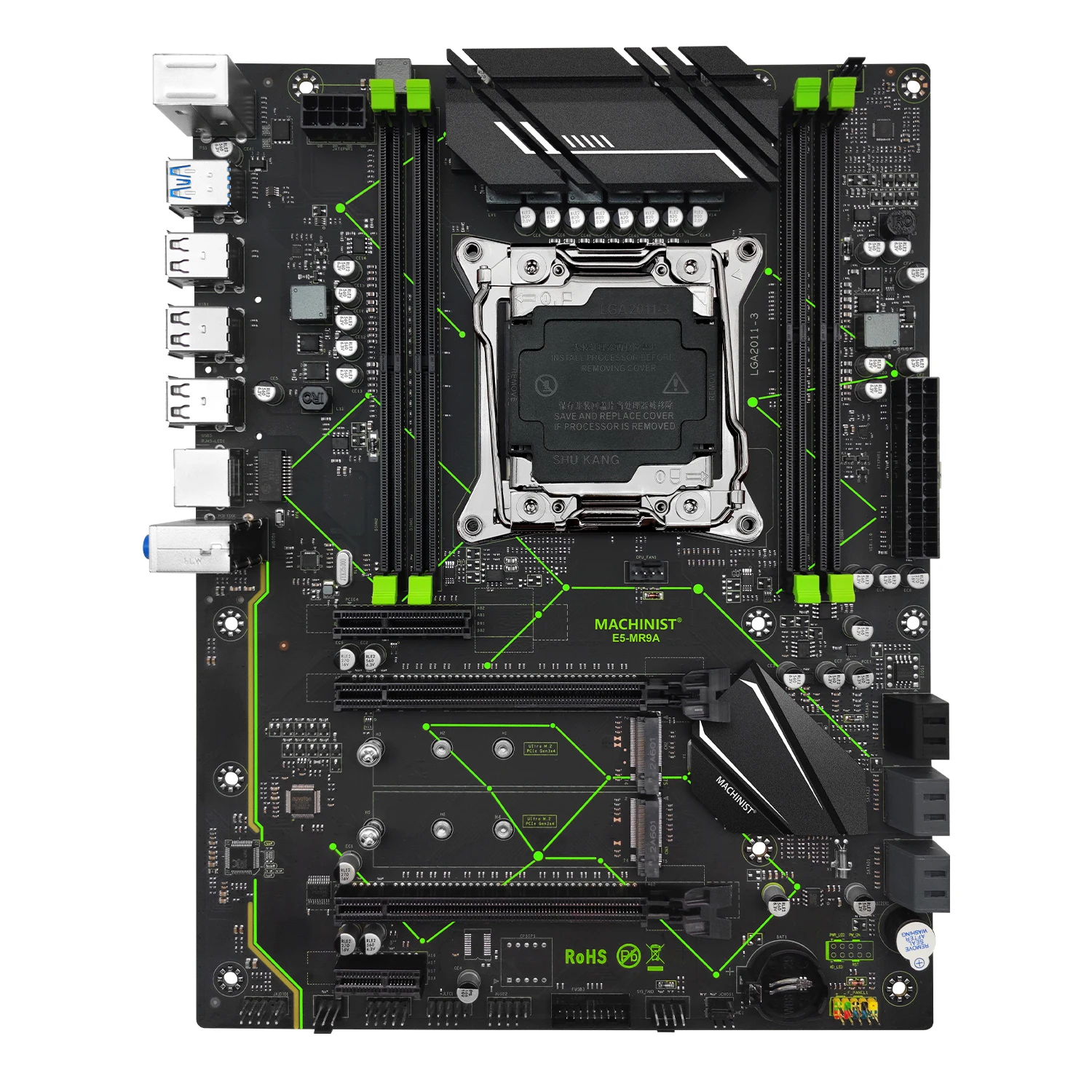 MACHINIST X99 コンピューターマザーボード LGA 2011-V3 (Intel Core i7 第5/6世代) ATXサーバーマザーボード VRMファン付き (PCIe 3.0、デュアルM.2、SATA 6Gb/ マザーボードMACHINIST-X99-3 : MACHINIST X99 LGA 2011-V3