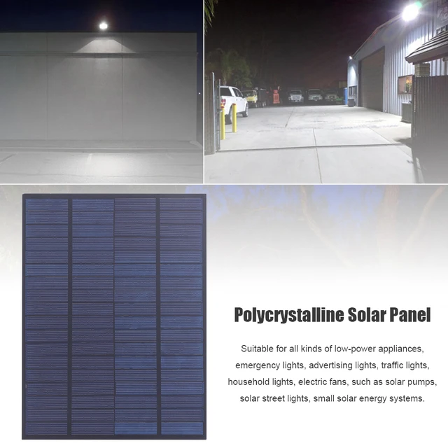 5W 18V Solar Panel Multi-functional Practical Convenient Polycrystalline Silicon Solar Cell Charger for 12V Battery 4