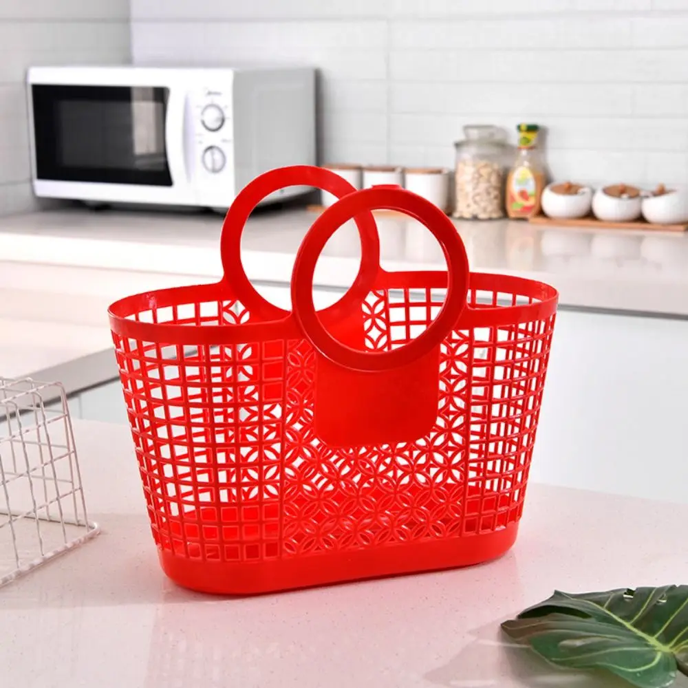 Sardfxul Plastic Cleaning Supply Storage Basket Portable Hollow