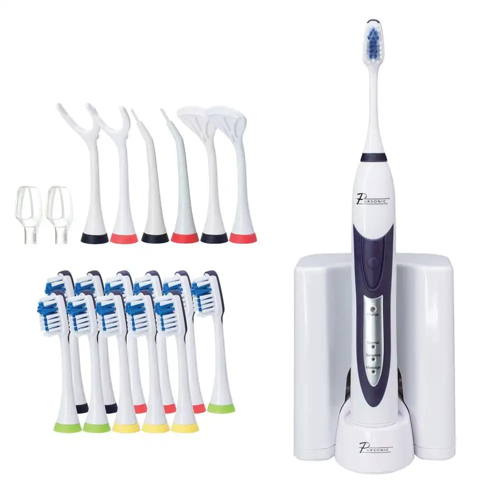 

sonic toothbrush- includes 20 accessories: 12 brush heads & more - white