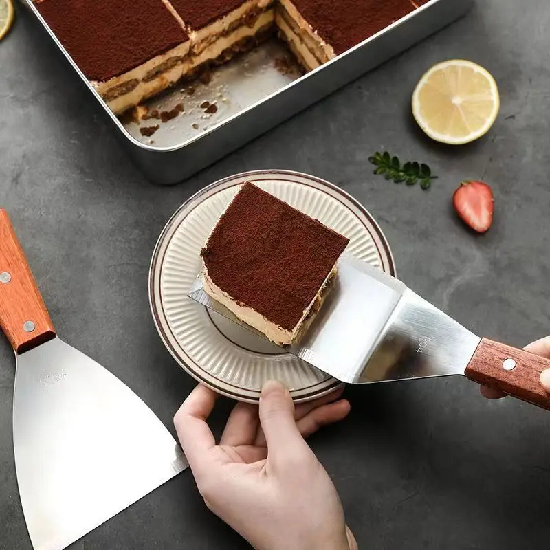 1 Pc Stainless Steel Teppanyaki Shovel Frying Shovel Hand-grilled Cake Tool Grilled Cold Noodles Tiramisu Burger Commercial