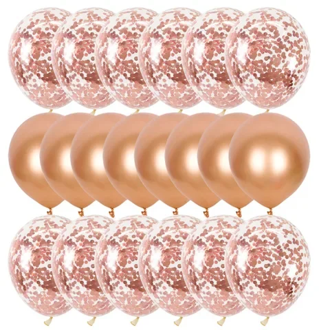 

20pcs 12inch Rose Gold Latex Balloons Set Metallic Globos Holiday Wedding Baby Shower Birthday Party Decorations Kids Audlt Toys