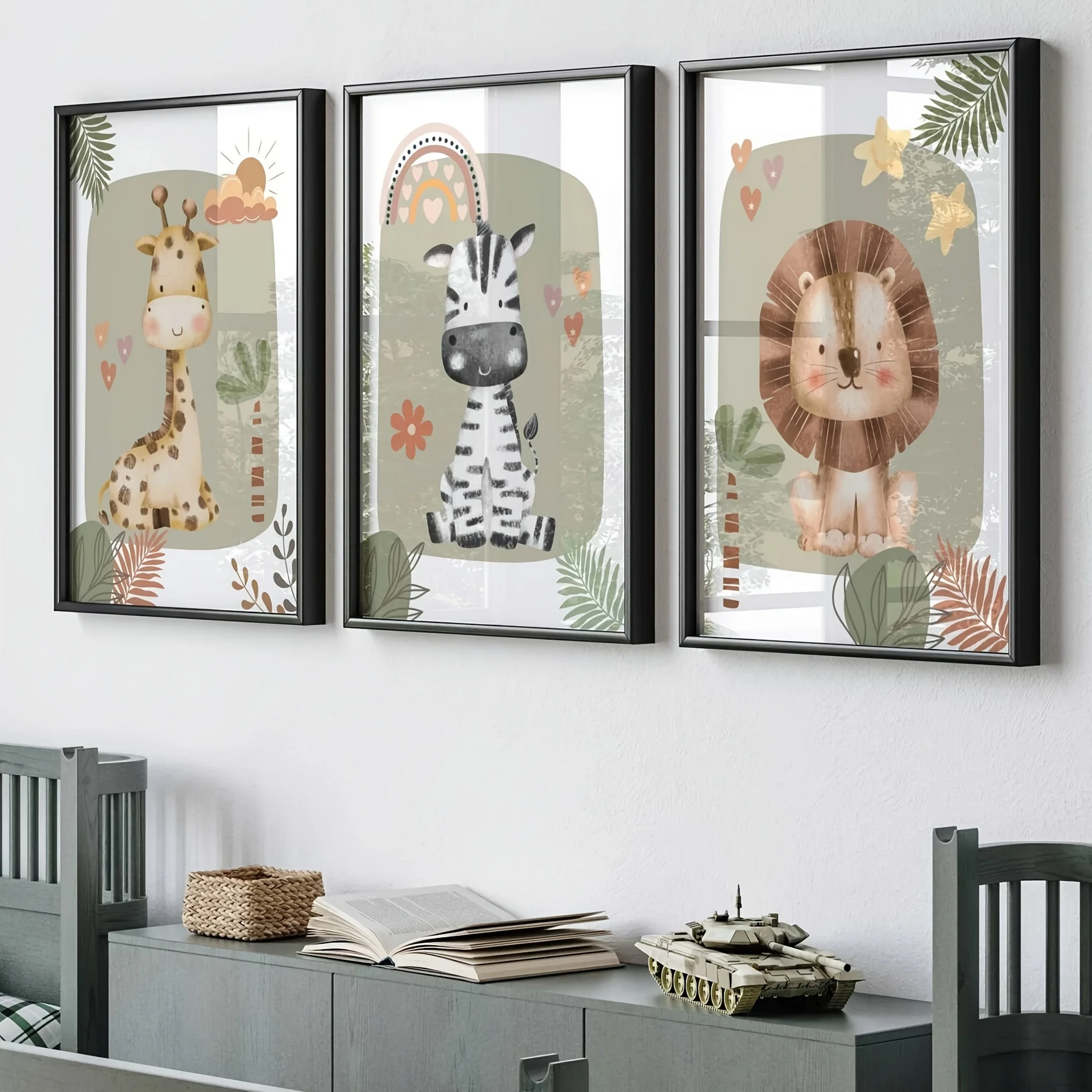Safari Animal Canvas Set 2
