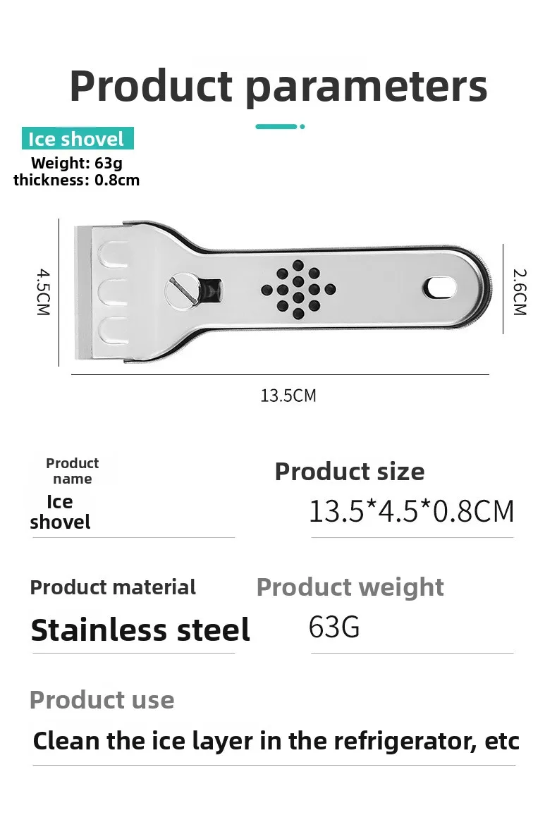 Stainless Steel Hob Scraper Kitchen Glass&Ceramic Scraper with Replacement Blades Wall Floor Window Cleaning Scraper Tools