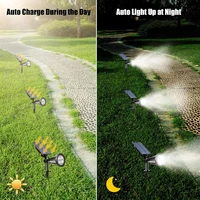 1PC Solar Spot Lights Adjustable Landscape LED Lighting Ground Light for Garden Pool Tree Pond and Yard 1