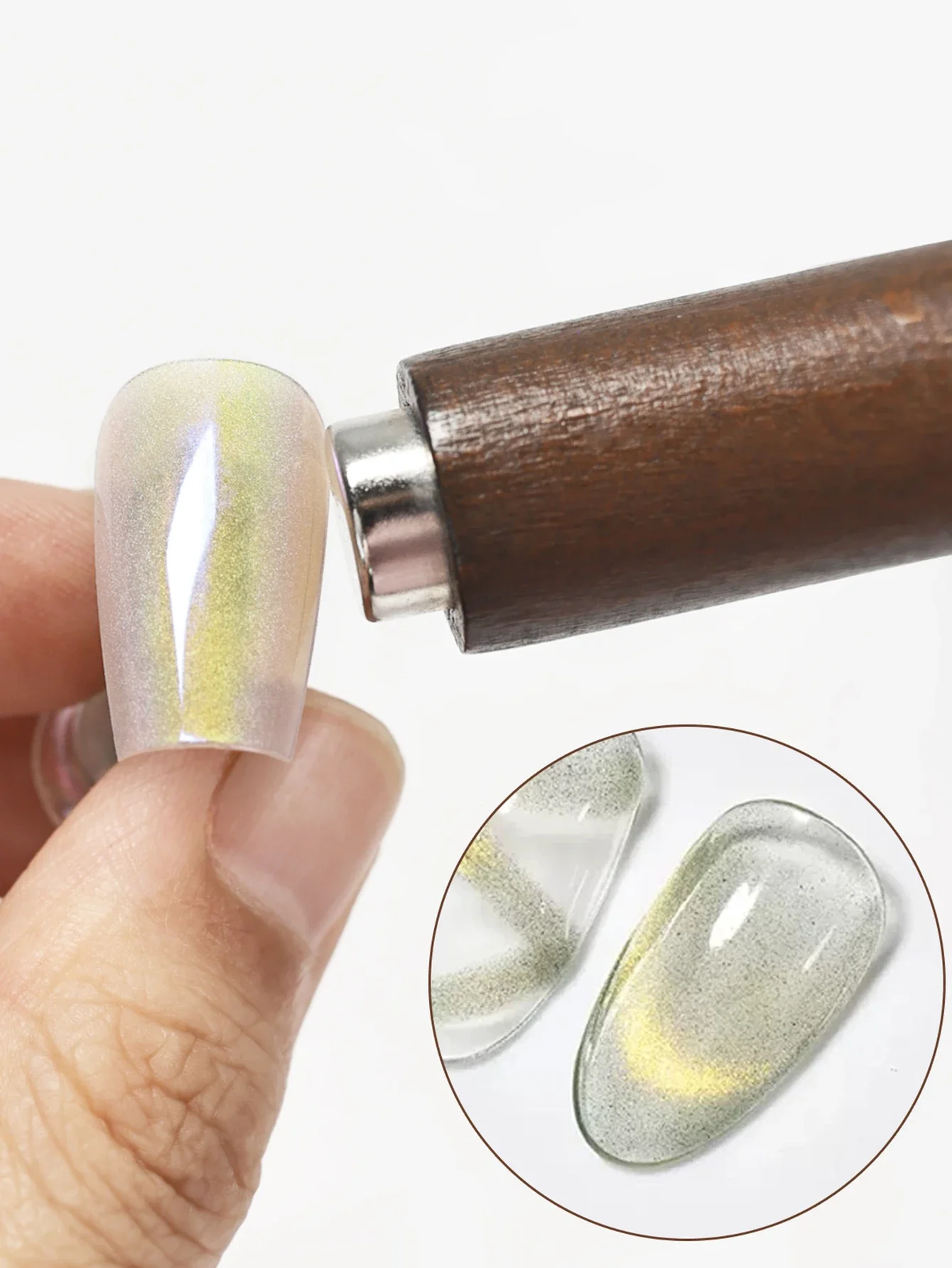 3 IN 1 Multi-function Cat Eye Magnet For Nail Art Design Strong Thick Magnetic Stick Large Cylindrical Magnetic Nail Tool