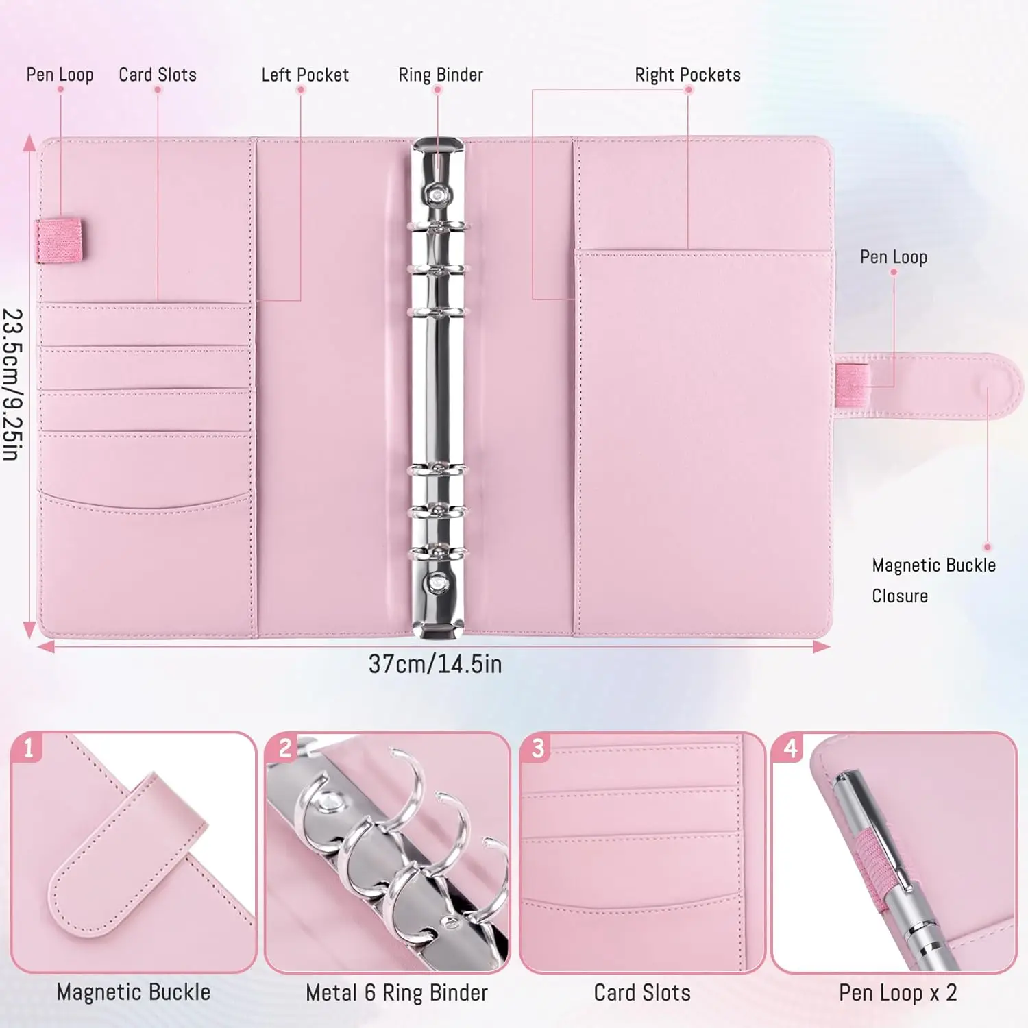 Album Raccoglitore Per Fotocard Kpop A5 - 200 Tasche, Copertina In PU Viola Con Chiusura Magnetica - Per BTS, TXT E Carte Collezionabili