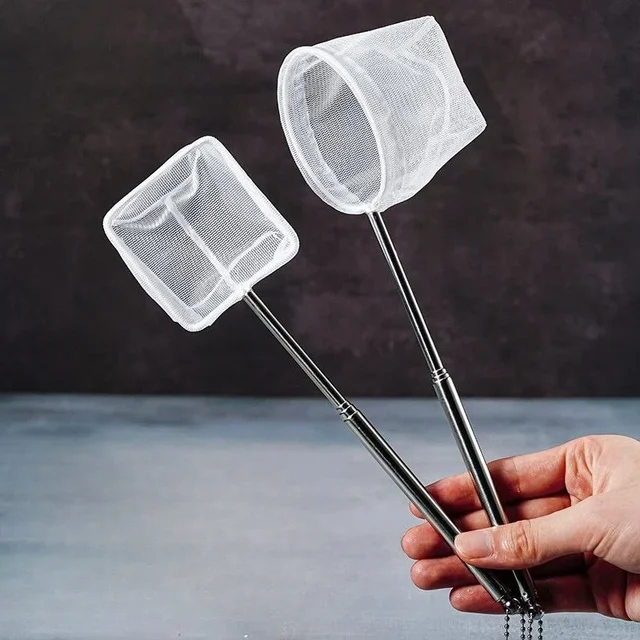 Aquarium Square Fish Net with Suction Cup Extendable Long Handle Shrimp Tank Clean Tool Durable Safe Catching Accessories Aquarium Square Fish Net with Suction Cup Extendable Long Handle Shrimp Tank Clean Tool Durable Safe Catching Accessories