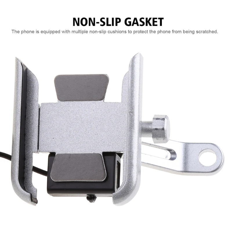 

Metal Motorcycle Motorbike Mount Holder Bracket With USB N2UB