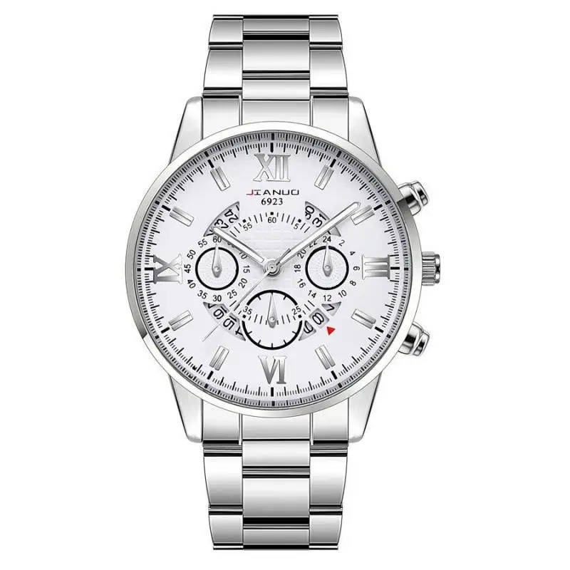 Luxury Men's Steel Strap Luminous Calendar Watch Business Fashion Wristwatch Sports Watch Men's Gifts 6