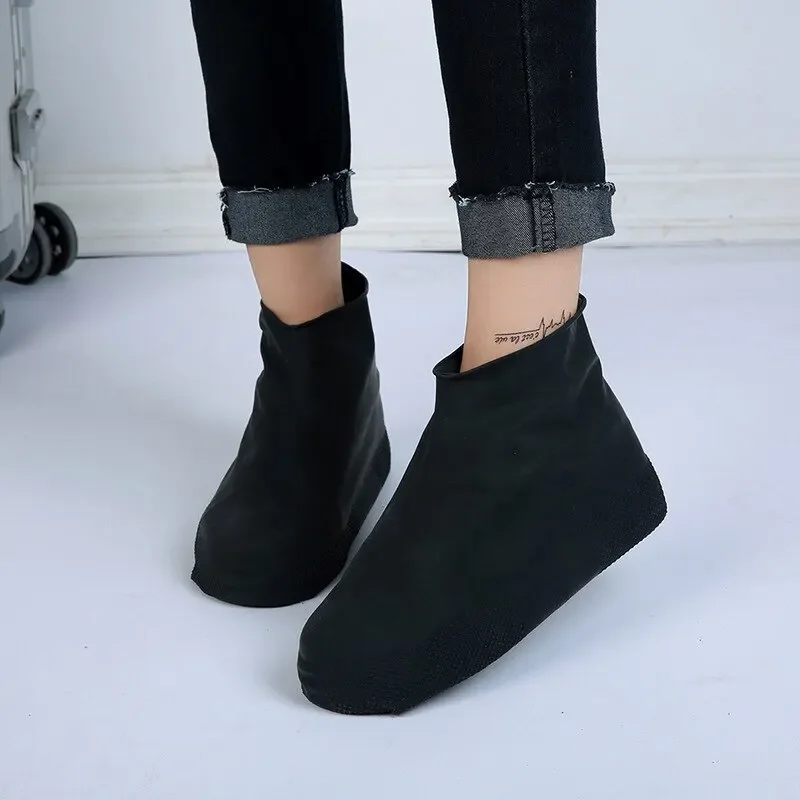 Reusable Waterproof Slip-Resistant Rubber Rain Boot Covers