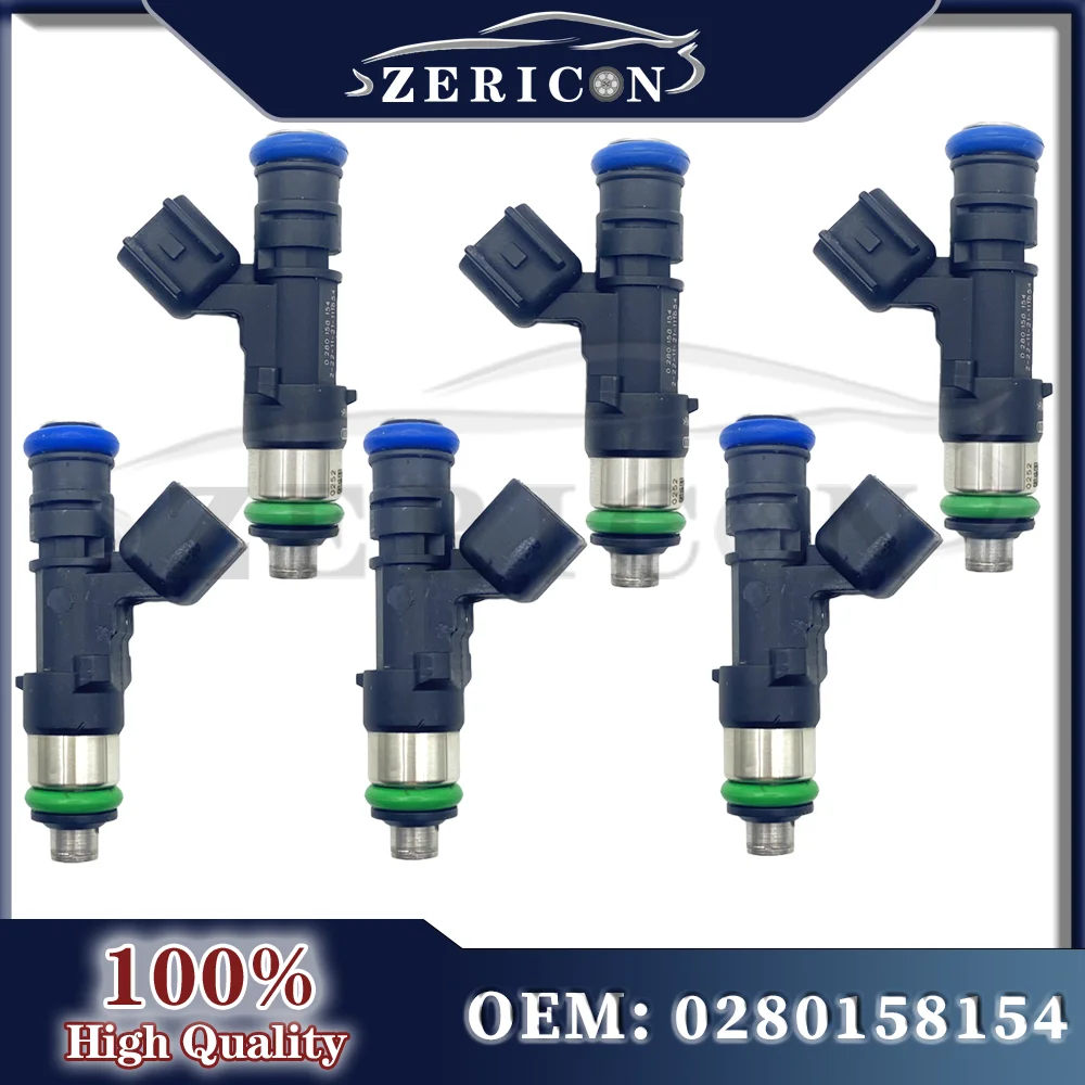 6Pcs 0280158154 12602223 Brand New Fuel Injector for GMC Acadia Saturn