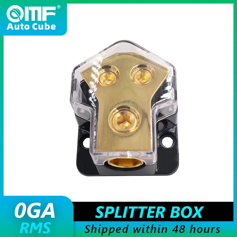 

Car Audio 0GA AC Wire Splitter Box 12V Amplifier One In Two Fuse Holder