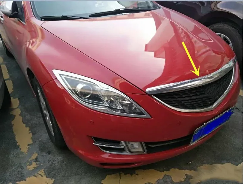 

Высококачественное хромированное украшение для капота Mazda 6 2008-2017 из АБС-пластика, защита от царапин, украшение, автомобильные аксессуары