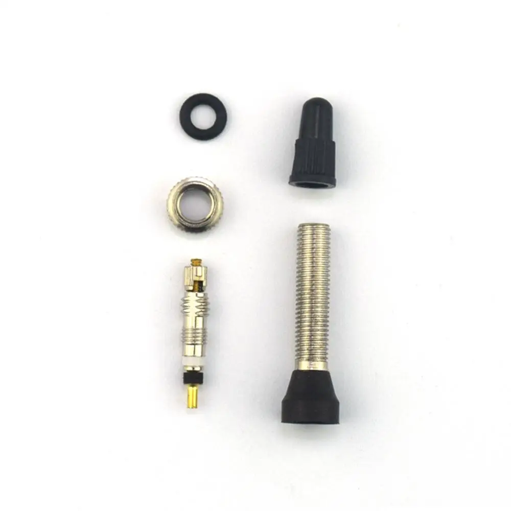 2PCS Bike Tire Valve Core Set 40/60MM Brass Stem Bicycle Presta Tubeless Tire Valve Road Bike MTB Nipple Tool Alloy Cap bicycle valve core tire valve core