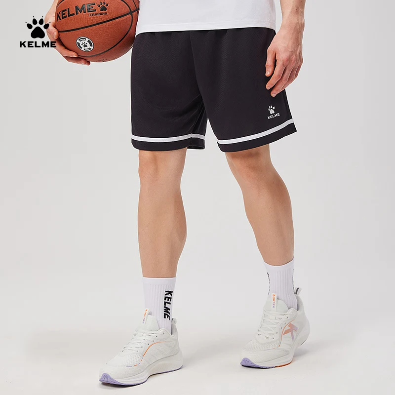 Kelme Men's Basketball Shorts Breathable Shorts Not Above The Knee Loose Knitted Shorts Outdoor Sports Fitness Running Pants 2