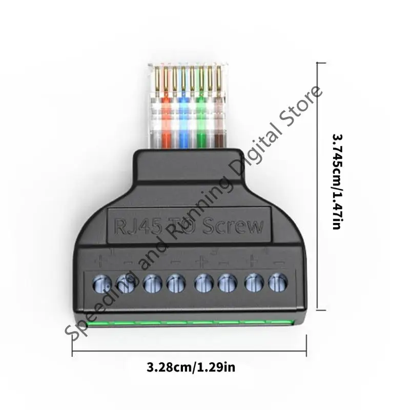 Q39D 새로운 Rj45 나사 고정 터미널 블록 어댑터 8p 커넥터 이더넷 Rj45 남성 8 핀 나사 고정 터미널 어댑터