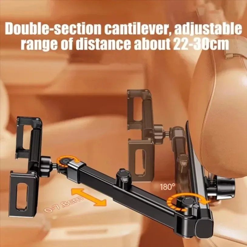 360도 회전 X49A-차량용 헤드레스트 태블릿 홀더 스탠드 6-12.9인치 폰/태블릿 회전식 텔레스코픽 태블릿 브래킷