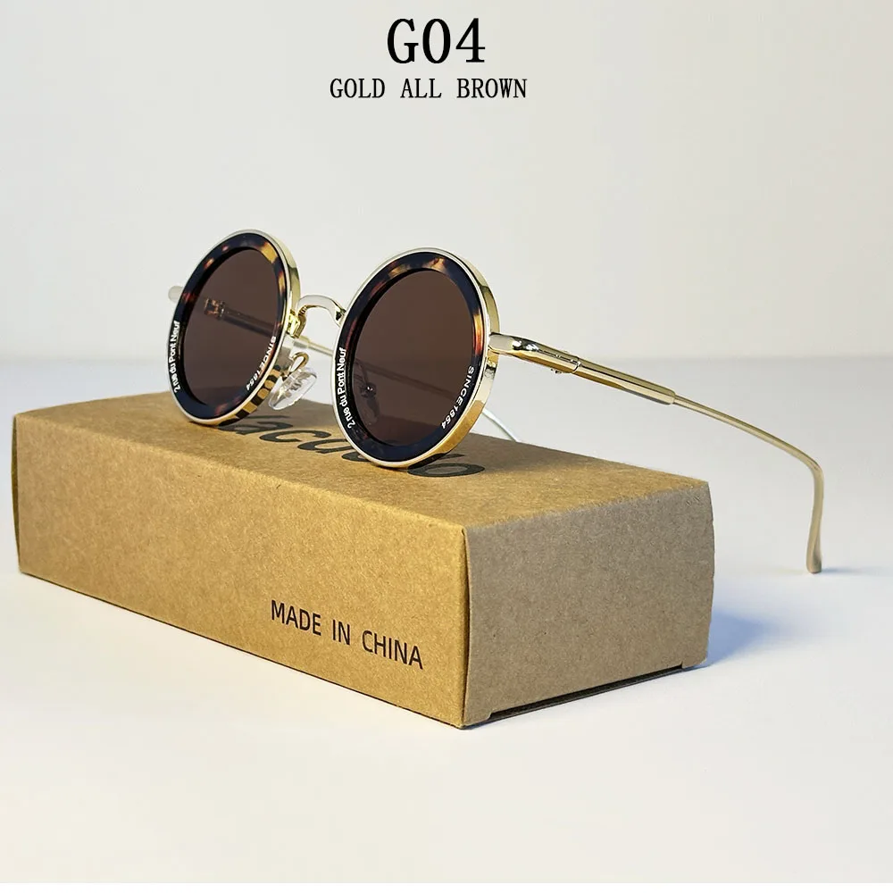 Retro Steampunk Sonnenbrille Männer Luxus Runde Sonnenbrille Frauen 2025, Punk Mode Gläser Lunette De Soleil Homme Lentes De Sol Mujer – Detail 8